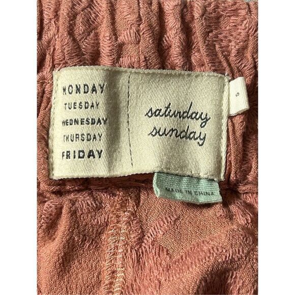 Anthropologie Saturday Sunday Joggers Size Small Embroidered Rose Elastic Waist - Picture 8 of 9